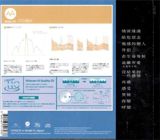 黄凯芹.1990-给你留念（2024环球MQA-UHQCD限量版）【环球】【WAV+CUE】